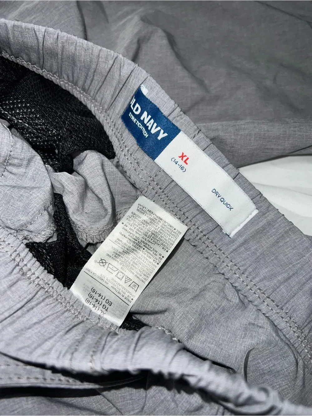 Old Navy Grey Kids Boys Quick Dry Athletic Shorts • Size XL (14-16)